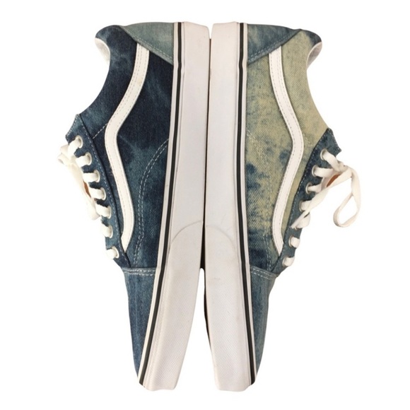Vans Old Skool Denim Acid Wash Lace-Up Skate Shoes - Sz Men’s 10.5/ Women’s 12 - Picture 7 of 9